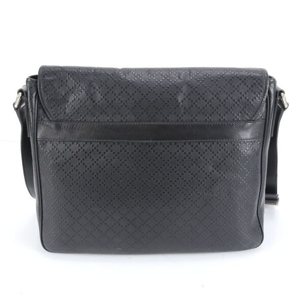 Gucci Bright Diamante 223665 Leather Business Bag Crossbody Shoulder Tote Black - Picture 2 of 9